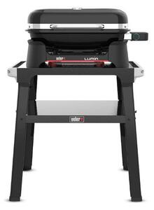 WEBER Barbecue Elettrico da Giardino BBQ da Esterno con Stand Potenza 2200 Watt con Coperchio colore Nero - 1501652 Lumin