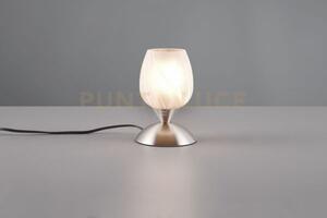 Cup ii lampada in acciaio e vetro calice alabastro h.18cm 1 luce at