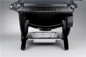 WEBER Barbecue Elettrico da Giardino BBQ da Esterno con Termostato Vaschetta Raccogligrasso Griglie in Ghisa e Coperchio Potenza 2200 Watt colore N