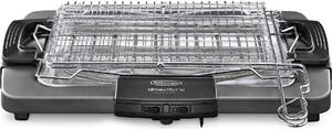 De Longhi Barbecue Elettrico da Giardino da Tavolo BBQ da Esterno Potenza 2450 Watt colore Grigio - BQ 80.X