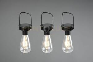 Campus kit 3 lampade led da appendere nere da esterno ip44 solare r