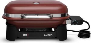 WEBER Barbecue Elettrico da Giardino da Tavolo Portatile BBQ da Esterno Potenza 2200 Watt con Coperchio e Termostato - Lumin Compact - 91040953