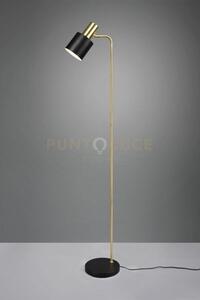 Adam piantana metallo ottone satinato e nero h. 153,5cm 1 luce atta