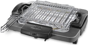 De Longhi Barbecue Elettrico da Giardino da Tavolo Portatile BBQ da Esterno Potenza 1900 Watt colore Nero / Grigio - BQ 60.X