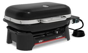 WEBER Barbecue Elettrico da Giardino da Tavolo Portatile BBQ da Esterno Potenza 2200 Watt con Coperchio colore Nero - 1502044 Lumin Compact
