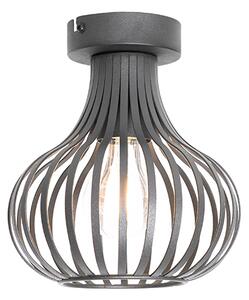 Plafoniera moderna nera 18 cm - Saffira