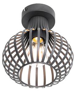 Plafoniera moderna nera 18 cm - Saffira