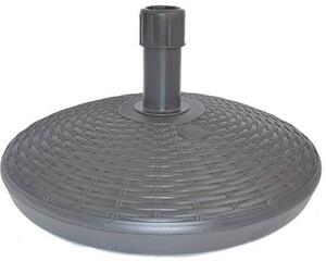 Adriatic Base per ombrellone da giardino Effetto Rattan Capacit 30 Litri 30x58x15h cm colore Antracite - 4530/A