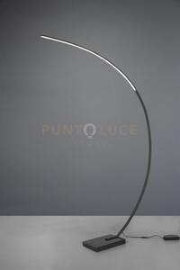 Bangkok piantana led ad arco nero base marmo nero dimmerabile h. 18