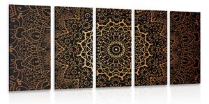 Quadri 5 pezzi – Mandala vintage in stile indiano