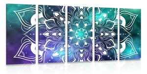 Quadri 5 pezzi – Mandala moderna con motivo orientale