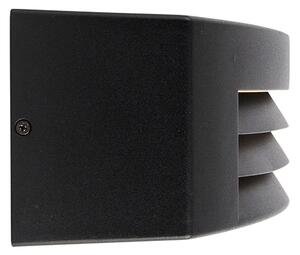 Lampada da parete per esterni intelligente nera IP44 con Wi-Fi A60 - Hurricane