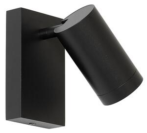 Applique moderna nera regolabile con interruttore - Jeana Luxe