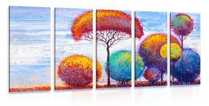 Quadri 5 pezzi – Foresta autunnale