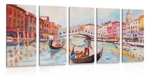 Quadri 5 pezzi – Gondola veneziana
