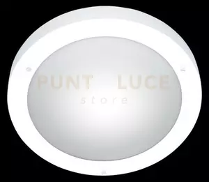 Condus plafoniera da bagno tonda bianca + vetro d.32cm attacco e27