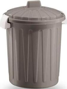 Veca Bidoncino Spazzatura Pattumiera Rifiuti con Coperchio 8 Litri Tortora Plastica - BD001L00800198