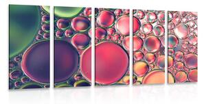 Quadri 5 pezzi – Gocce d'olio astratte