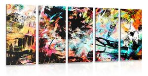 Quadri 5 pezzi – Arte unica di graffiti