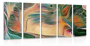 Quadri 5 pezzi – Astrazione psichedelica