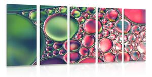 Quadri 5 pezzi – Gocce d'olio in versione astratta
