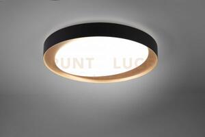 Plafoniera zeta led diffusore bianco con bordo nero e oro r62712402