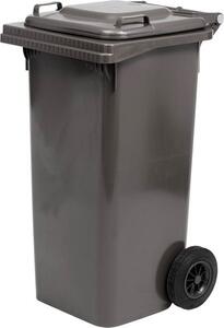 I.C.S. Bidone Spazzatura Pattumiera Rifiuti con Coperchio e ruote Capacit 120 litri dimensione 55x50x94 colore Grigio - P140120N
