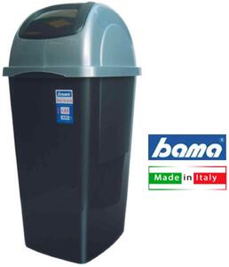 Bama Bidone Spazzatura Pattumiera Rifiuti Basculante Europa 65 Litri colore Antracite - BM40087