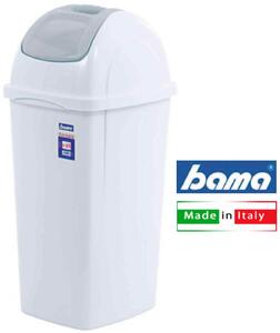 Bama Bidone Spazzatura Pattumiera Rifiuti Basculante Europa 65 Litri colore Bianco - BM40083