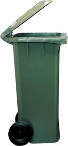I.C.S. Bidone Spazzatura Pattumiera Rifiuti in Plastica con ruote Capacit 120 Litri colore Verde