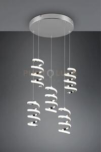 Laola sospensione led 40w 6250lm, 4000k 5 spirali cromate dimmerabi
