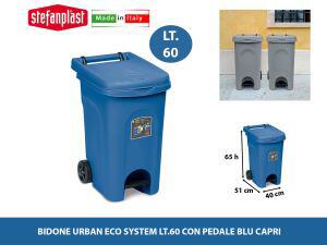 STEFANPLAST Bidone Spazzatura Pattumiera Rifiuti per Raccolta Differenziata Capacit 60 Litri Dimensioni 51X40X65h cm colore Blu - SF25800