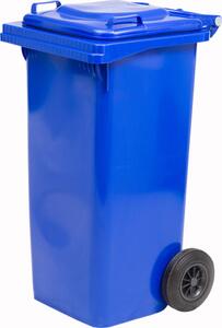 I.C.S. Bidone Spazzatura Pattumiera Rifiuti in Plastica con ruote Capacit 120 Litri colore Blu
