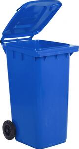 DecHome Bidone Spazzatura Pattumiera Rifiuti per Esterno in Plastica Capacit 240 Litri Dimensioni 72x58x106h cm colore Giallo - 12406 BLB