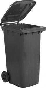 DecHome Bidone Spazzatura Pattumiera Rifiuti per Esterno in Plastica Capacit 240 Litri Dimensioni 72x58x106h cm colore Grigio - 12405 GRB