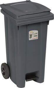 STEFANPLAST Bidone Spazzatura Pattumiera Rifiuti per Raccolta Differenziata Pattumiera con pedale 120 Litri colore Grigio - 25706