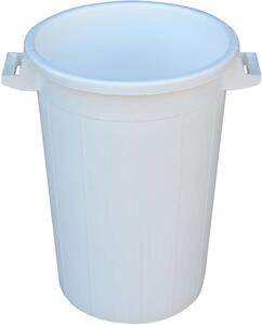 STEFANPLAST Bidone Spazzatura Pattumiera Rifiuti Plastica 70 Litri senza Coperchio colore Bianco - 25085