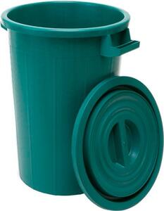 I.C.S. Bidone Spazzatura Pattumiera Rifiuti sovrapponibile Capacit 100 litri NO Coperchio colore Verde - P480100V