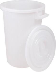 I.C.S. Bidone Spazzatura Pattumiera Rifiuti sovrapponibile Capacit 100 litri NO Coperchio colore Bianco - P480100B