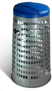 I.C.S. Bidone Spazzatura Trespolo Pattumiera Portasacco cm 38x80h con Coperchio colore Blu - ICS452038