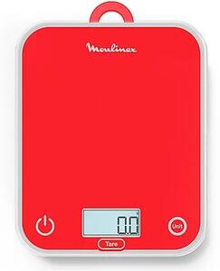 Moulinex Bilancia da Cucina Digitale Elettronica Capacit 5 Kg Display LCD colore Rosso - BN50U3