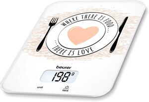 Beurer Bilancia Cucina Digitale Precisione 1 g Pesata Massima 5 Kg - KS19 Love - 704.17
