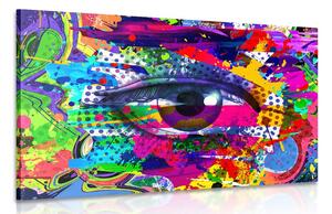 Stampa su tela – Occhio umano in stile pop art