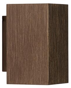 Applique moderna quadrata bronzo scuro 2 luci - Sandy