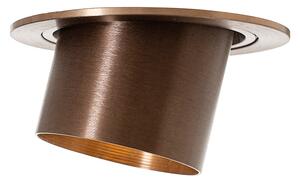 Set di 6 faretti da incasso moderni bronzo scuro rotondi inclinabili - Installa