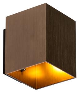 Applique moderna quadrata bronzo scuro - Sola