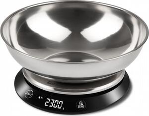Girmi Bilancia da Cucina Digitale Elettronica Peso Massimo 5 Kg colore Nero e Acciaio Inox - PS8400