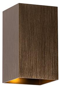 Applique moderna quadrata bronzo scuro 2 luci - Sandy