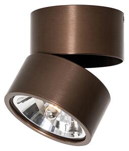 Faretto moderno rotondo orientabile bronzo scuro - Go Nine
