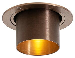Set di 6 faretti da incasso moderni bronzo scuro rotondi inclinabili - Installa